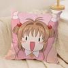 Anime CCardcaptor SSakura Kissenbezug Seidiger Kurzer Plüsch Versteckter Reißverschluss Staubdicht Sofa Kissenbezug Für Heimdekoration