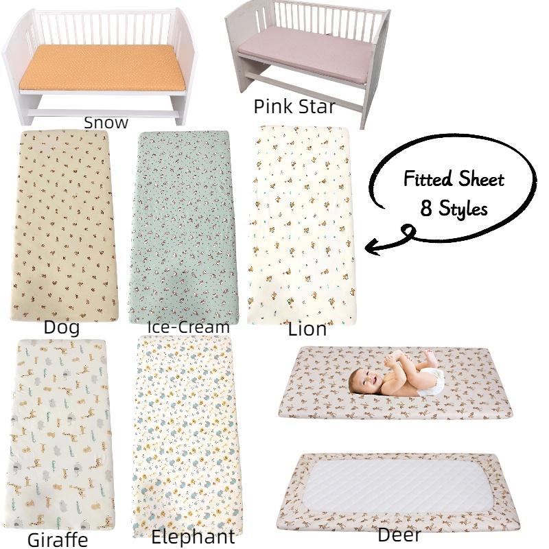 Multi-piece Baby Crib Bedding Set, Four-season Use, Pure Cotton Fabric, Available In Multiple Cute Designs