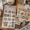 2sheets Book Gallery Series Retro 3D Relief Die Cutting Stickers Creative Decoration DIY Junk Journal Scrapbook Stickers