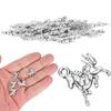 100pcs Silver Alloy Pendant Perforated Horse Keychain Pendant Horse Pendant  Earring Making