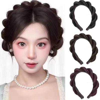 Natural Braid Wig Headband Anti Slip Twist Hair Bands Fashion Twists Fishbone Wig  Hair Accessories
