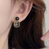 New Light Luxury Niche Crystal Sugar Cube Earrings High Sense Versatile Temperament Geometric Stud Earrings