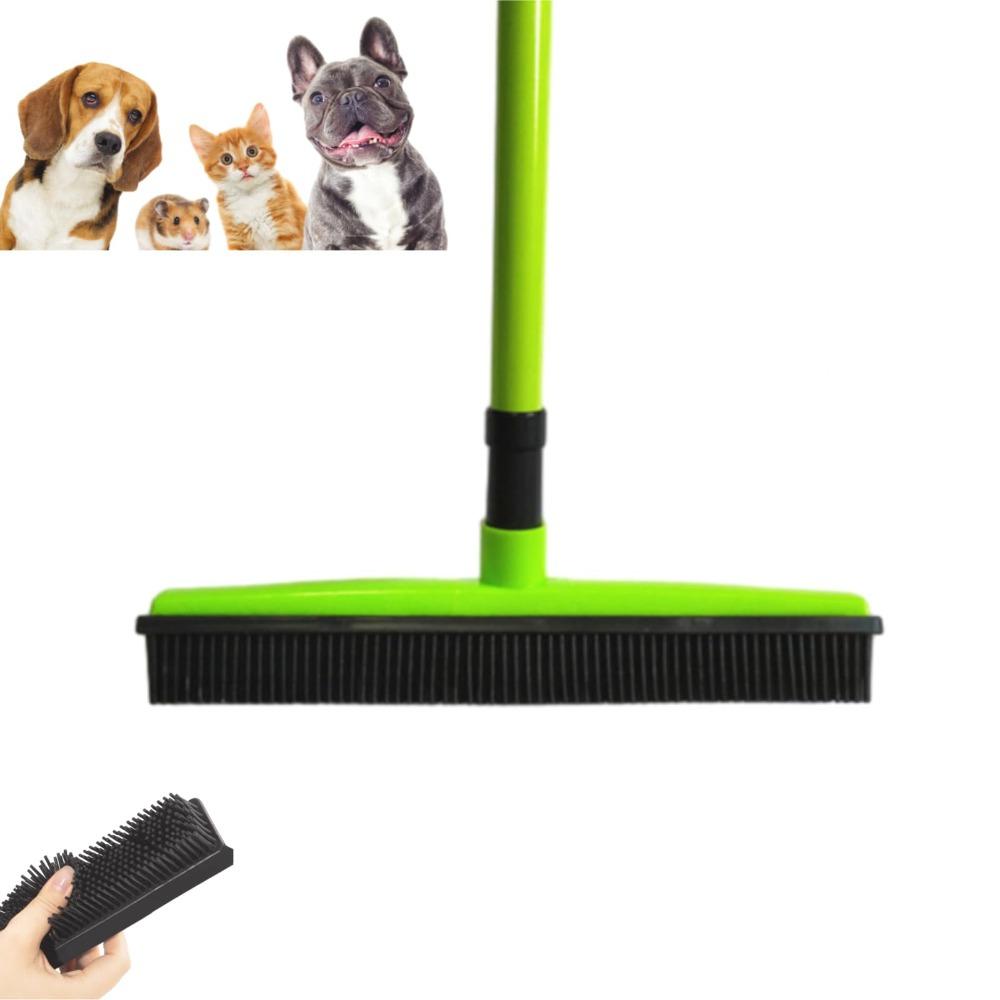 Telescopic Bristles Carpet Broom Hair Lint Removal Magic Clean Sweeper  for Dog and Cat Hair