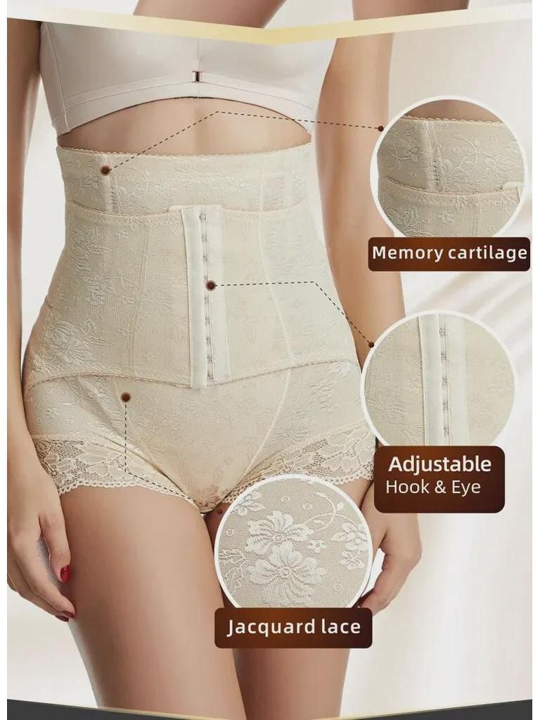 Women's High-Waisted Tummy-Control Pants with Reinforced Buckle and Body-Shaping Hip-Lift Feature