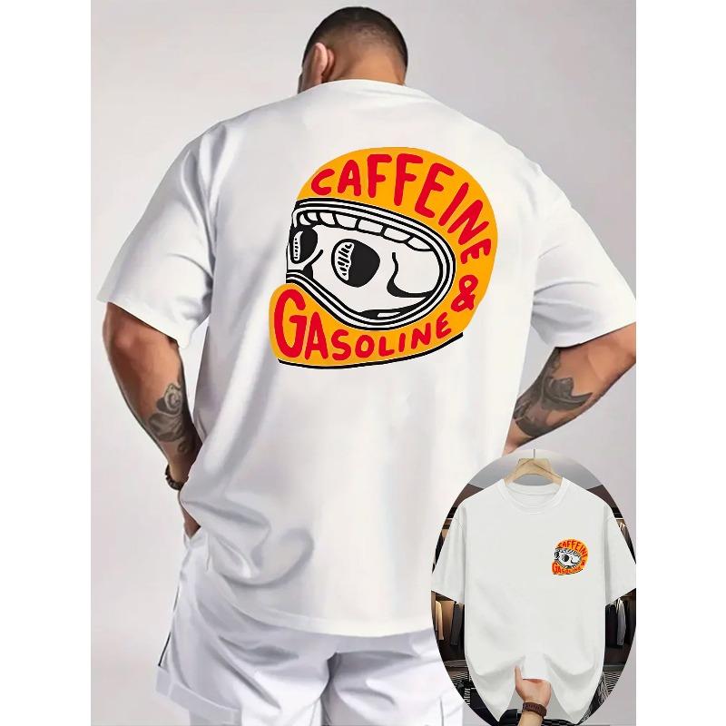 

Новая летняя мужская повседневная футболка с коротким рукавом и круглым вырезом, с принтами . Освежающий и удобный, для активного отдыха на природе S белый