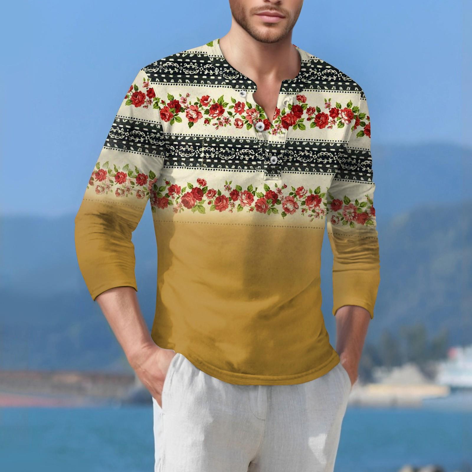 

Мужская футболка уличная повседневная мода с длинными рукавами XXXL жёлтый