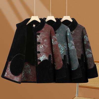Winter Coat Women's High-end Padded Jacket Winter Velvet Padded Clothes Old Lady Clothes