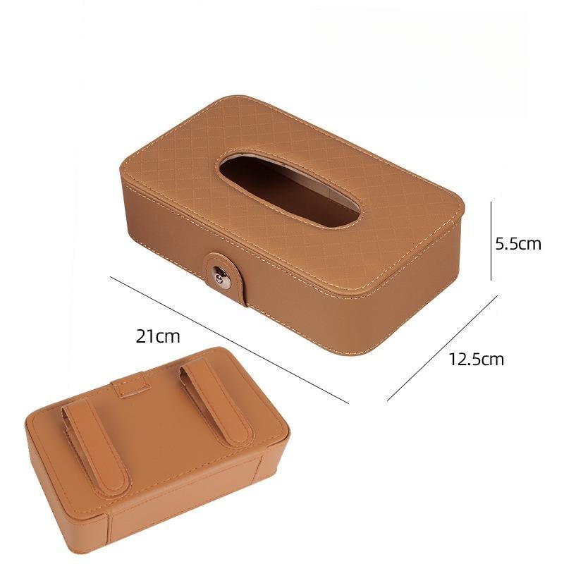 Car Tissue Bag, Leather Sunshade Car Backrest Paper Box, Car Tissue Box