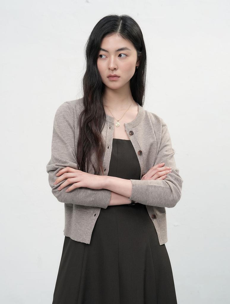 General Idea Flare Sleeveless Long Dress [Brown] / Wbe3L15504