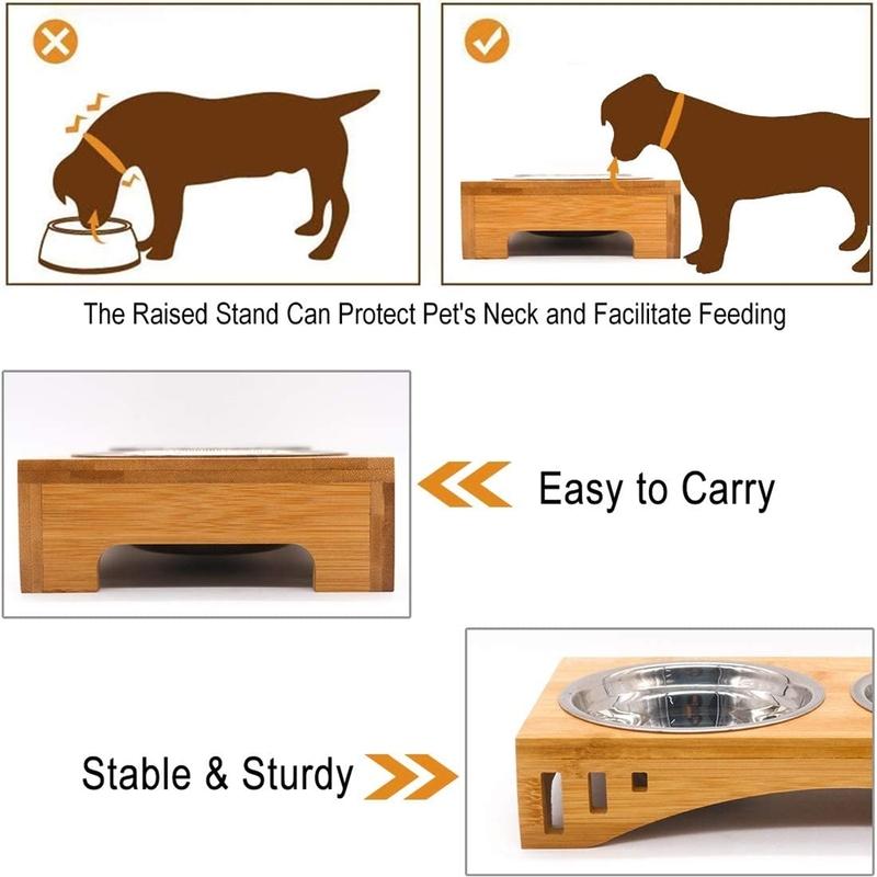 New Product Elevated Dog cat Bowls Adjustable Raised Pet Bowl Stand Feeder Anti slip Non Toxic