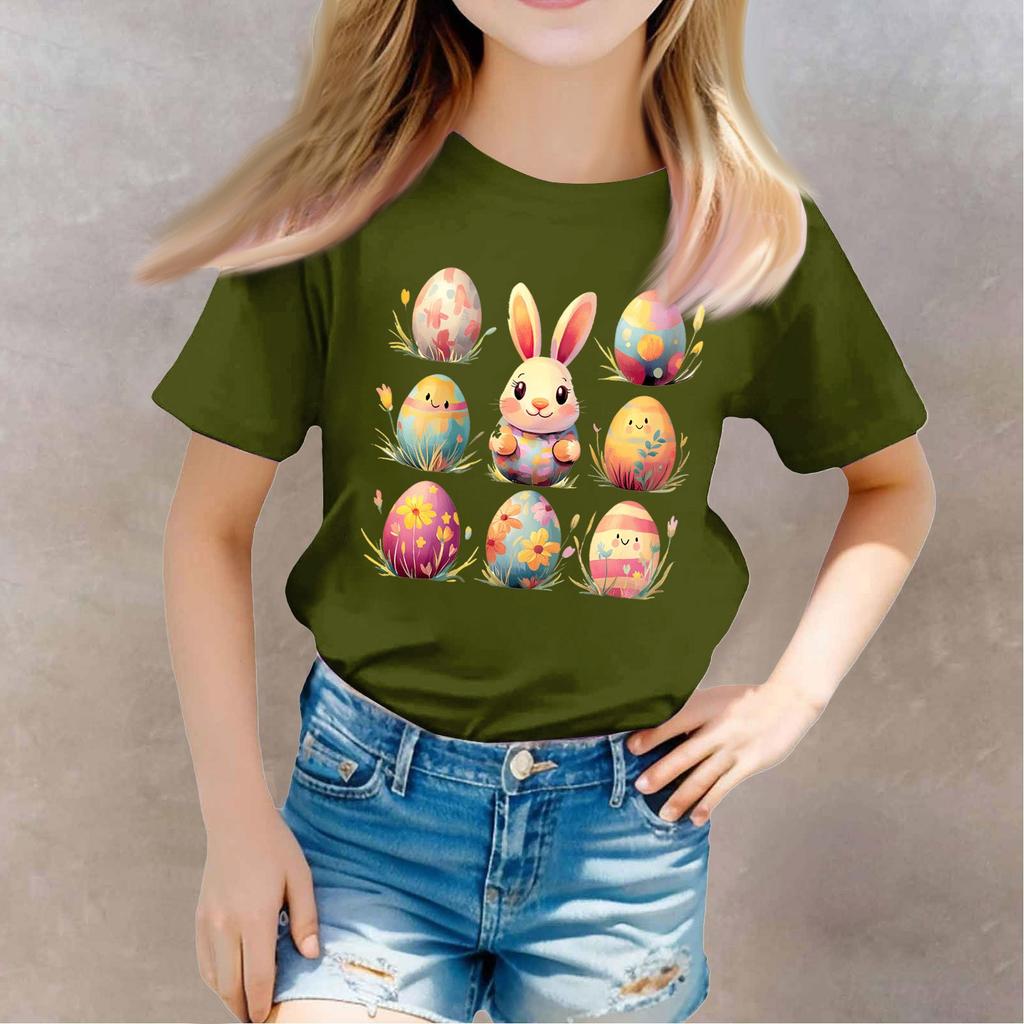 Toddler Girl Boy T-Shirts Kids Top Boys And Girls Printed Short Sleeved T-shirt