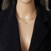 Stainless Steel Round Turquoise Necklace Bracelet Earrings Suit for Womens Jewelry Set