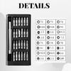 Borola 25-in-1 Precision Screwdriver Set Magnetic S2 Steel Bits Tool Kit