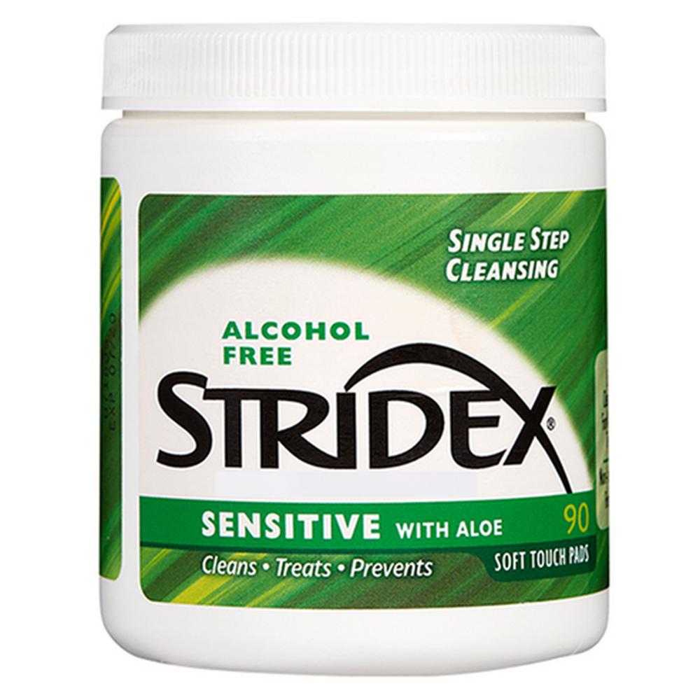 Stridex Sensitive Acne Exfoliating Pads 90 Pads - Gentle Acne BHA Care, Korean 90 Pads(1pc)