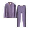Women's Quilted Thermal Underwear Set - Elderly Cardigan Style