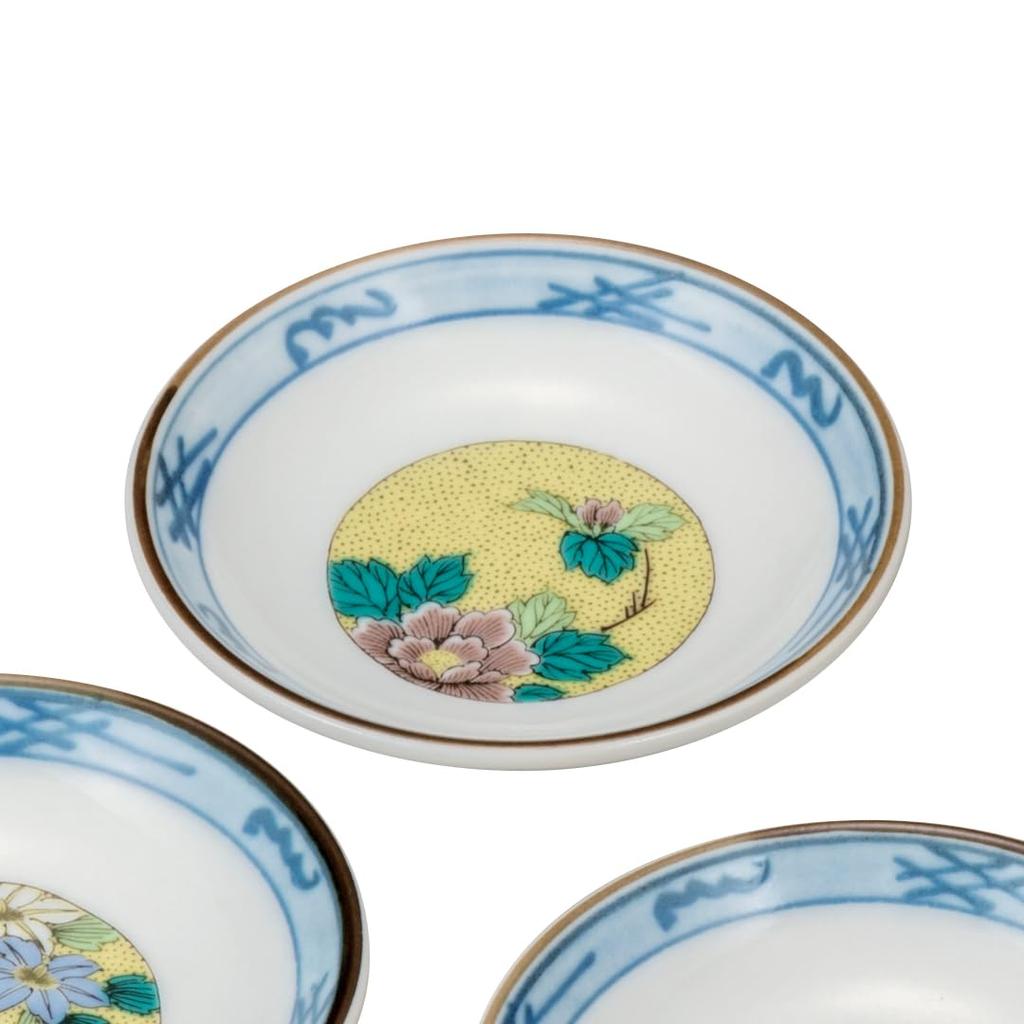 Kutani Ware Iwataya Plate Set Yoshidaya Soka "Kutani Ware" (No. 3) K8-21