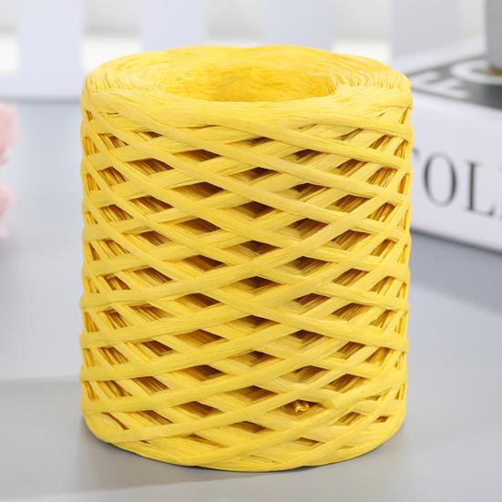 1 Roll Paper Cord Recyclable DIY Clear Texture Hand-knitted Wrapping Raffia Straw for Festival