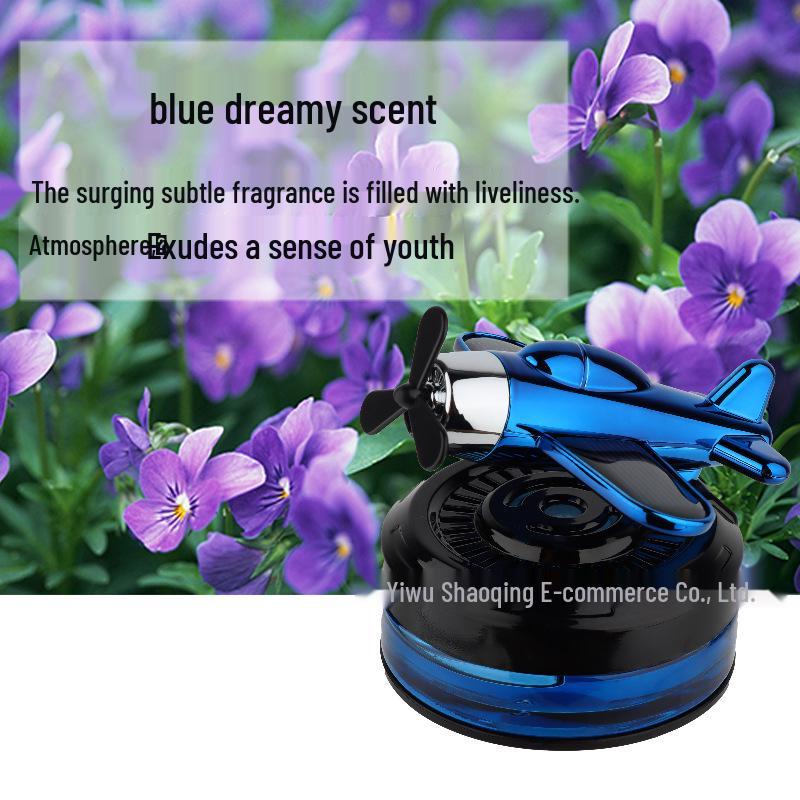 Solar-Powered Car Airplane Aroma Diffuser: Long-Lasting Fragrance for Car Console Ornament.