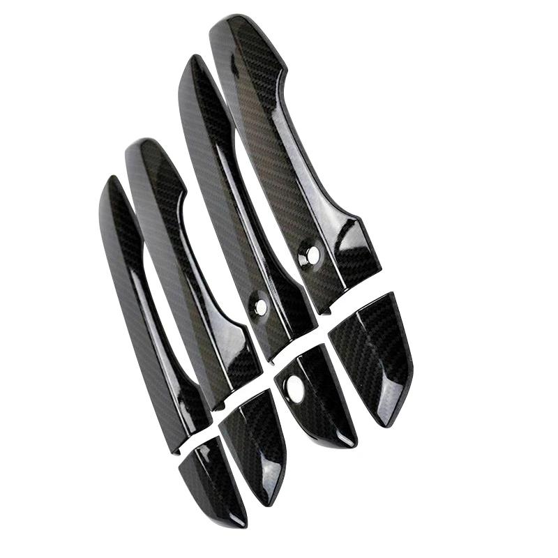 For Honda Civic 2016-2020 Carbon Fiber Style Car Exterior Door Handle Cover Trim Cover Accessories