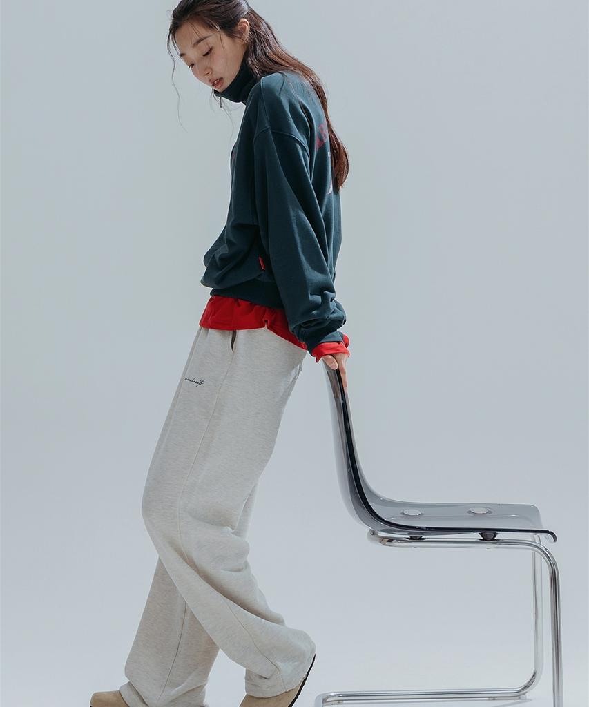 ANNEHEARTS Wide String 2Ways Sweatpants_Oatmeal