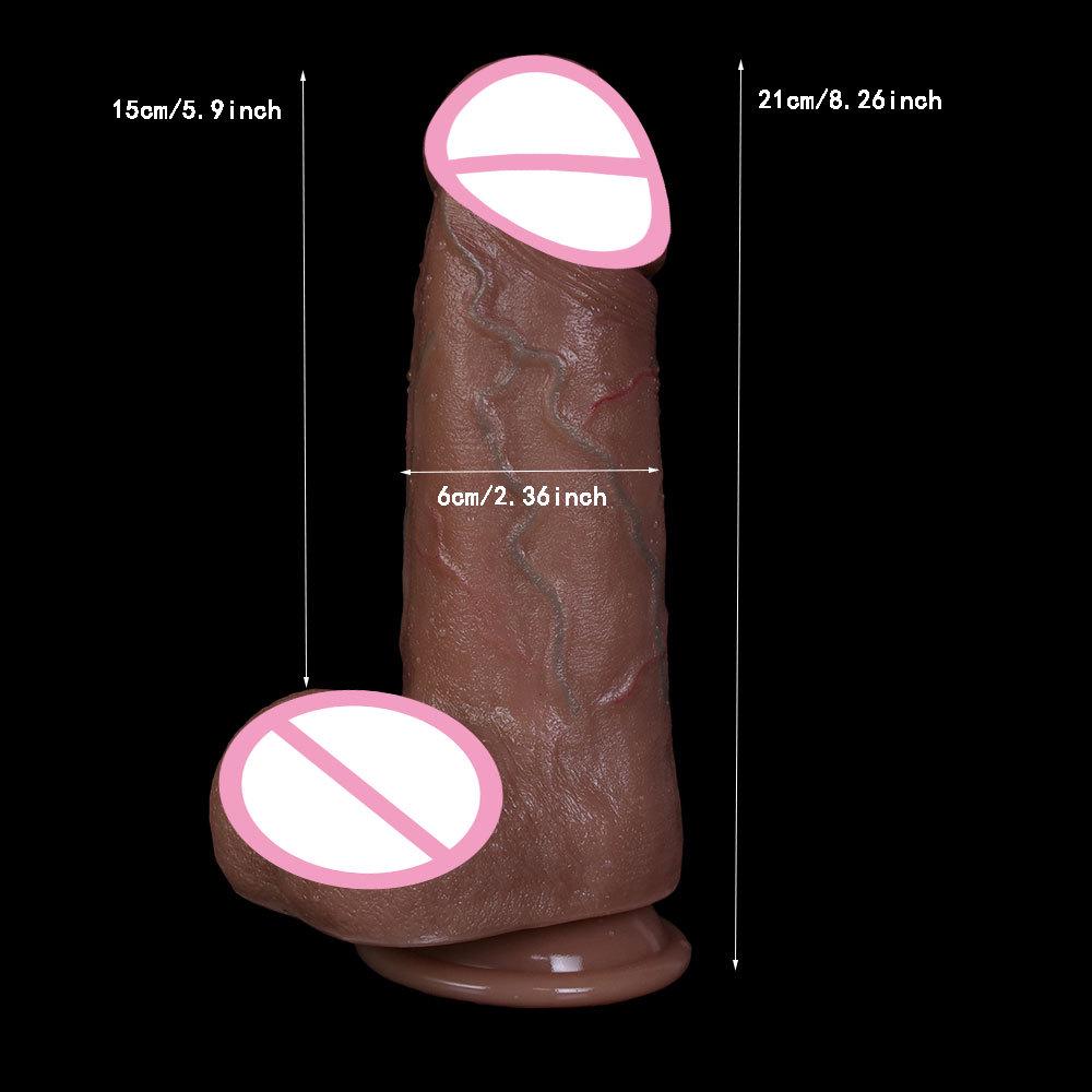 Realistischer Silikon-Dildo für Frauen - Geädert, Große Größe Erotisches Spielzeug für weibliche Lust