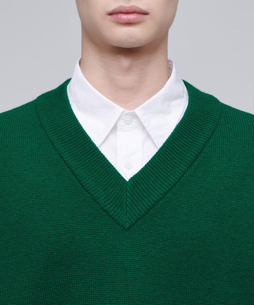 Musinsa Standard Oversized V-Neck Knit Vest [Jolly Green]