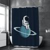 Opaque Curtains for the Home Astronaut Printing Bathroom Accessories Shower Shade Curtain Bath Bedrooms Waterproof Fabric Garden