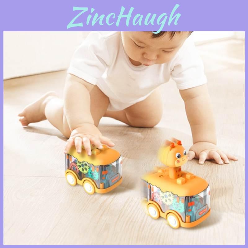 Tiger Deer Led Light Up Bus Toy Vehicle With Interactive Features For Children Playtime