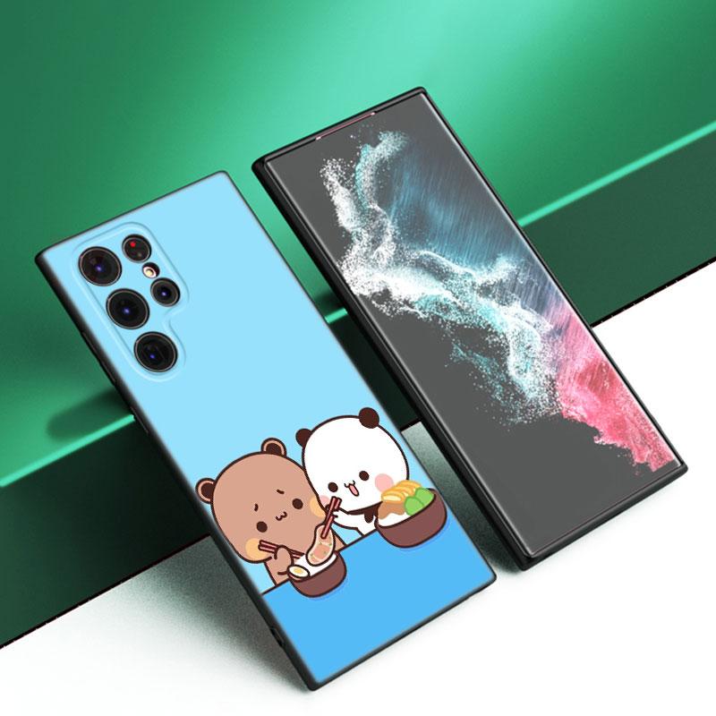 

Милый BuBu DuDu черный силиконовый чехол для телефона Samsung Galaxy S23 S21 S20 FE S24 S22 Ultra S10E S10 S9 S8 Plus Samsung S24 Ultra