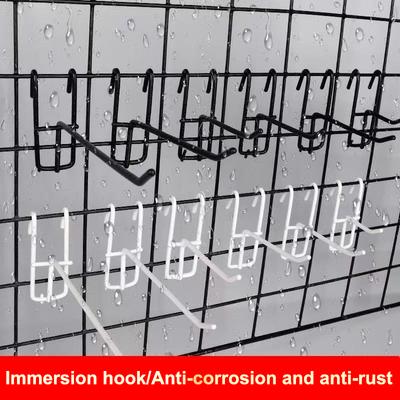 10Pcs Durable 5/10/15/20cm Screen Hooks 3.3mm Thickness Supermarket Iron Wire Mesh Hanging Iron Grid Hooks For Screen Grid