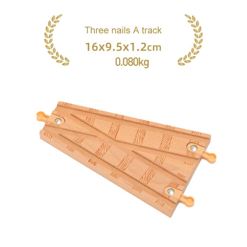 Children's Wooden Track Accessories Combination Universal Track Beech Wood Railway Train Track Toys Fit Biro All Brands Track