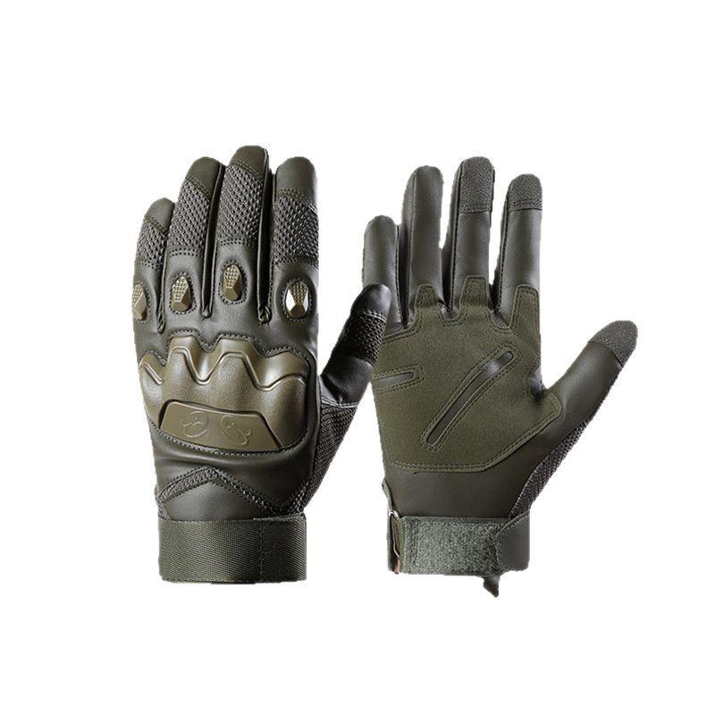 Tactical Full-Finger Gloves Men Outdoor Cycling Fitness Training Touchscreen Compatible Anti-Slip Windproof