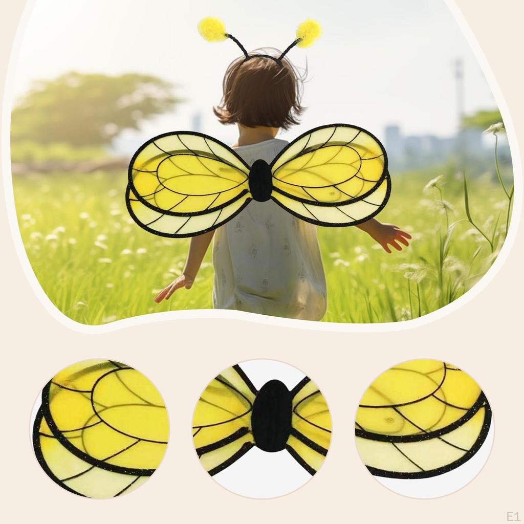 Bee Wing and Headband Costume Set for Dance Role Play Stage