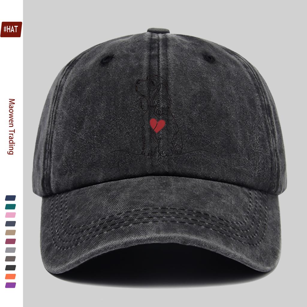 pc Women Adjustable Trucker Hat with Puppy Print  Lightweight Snapback Cap Suitable for Beach Parties Casual Wear  Vintag