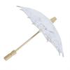 Braut Regenschirm Spitze Baumwolle Stickerei handgemachte Sonnenschirm Regenschirm Hochzeit Versorgung(Weiß )