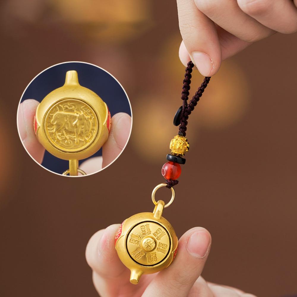 

Zinc Zinc Zinc Alloy Zodiac Keychain Rotatable Car Key Chain Cute Lucky Pendant Lovely Gift Cattle