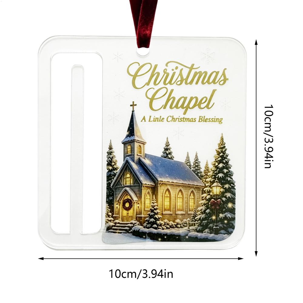 Christmas Money Holders Christmas Coin Gift Organizer Christmas Acrylic Cash Candy Storage Treat Container Clips Ornaments