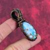 Larimar Pendant Copper Wire Wrapped Pendant Elegant Jewelry Handmade Pendant Copper Wire Wrap Jewelry Gifts for Her Genuine Gemstone Pendant