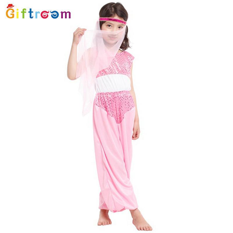 Enchanting Arabic Girl Cosplay Dress For Halloween Party And Stage Performances
