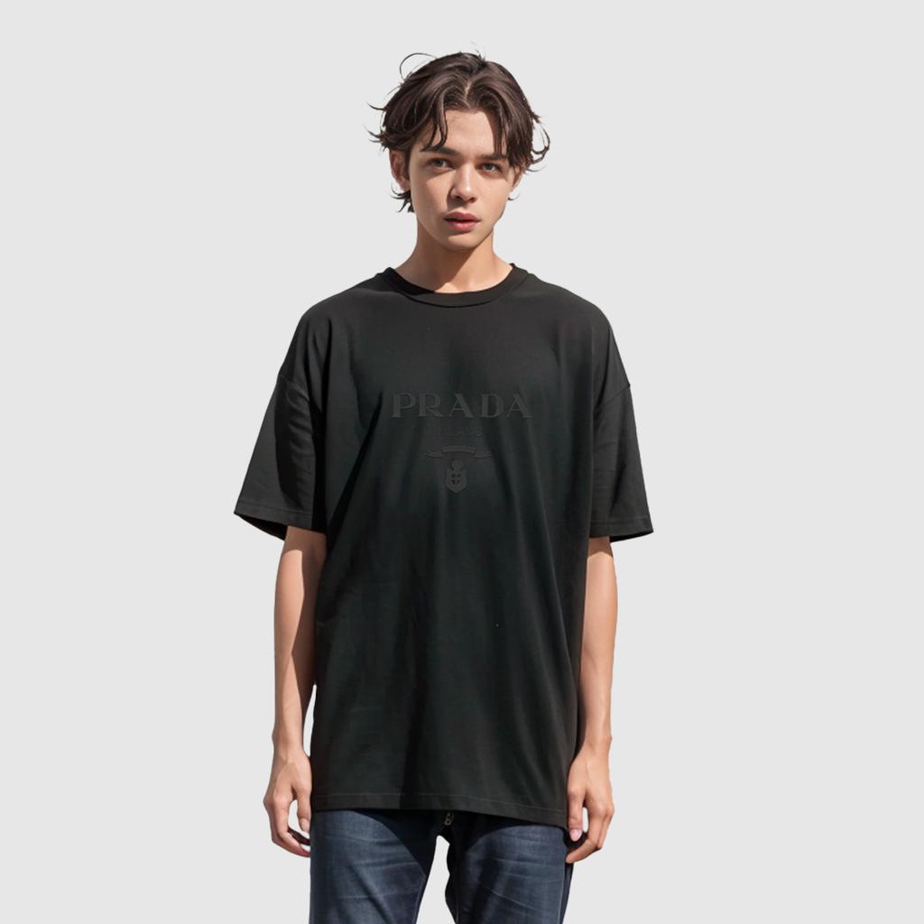 PRADA Logo Printed Short Sleeved T Shirt UJN815-1052-F0002-S-221