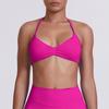 European and American Style Thin Strap Beauty Back Halter Sports Bra for Women, Pilates Yoga Tank Top, Seamless Fitness Underwear Camisole