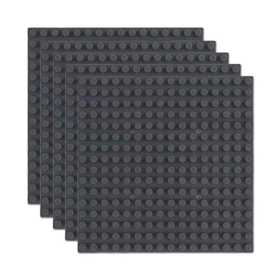 5Pcs 16X16 (5 Inches X 5 Inches / Approx. 12.7 Cm X 12.7 Cm) Building Block Base Plates Compatible With Major Brand Toy Blocks