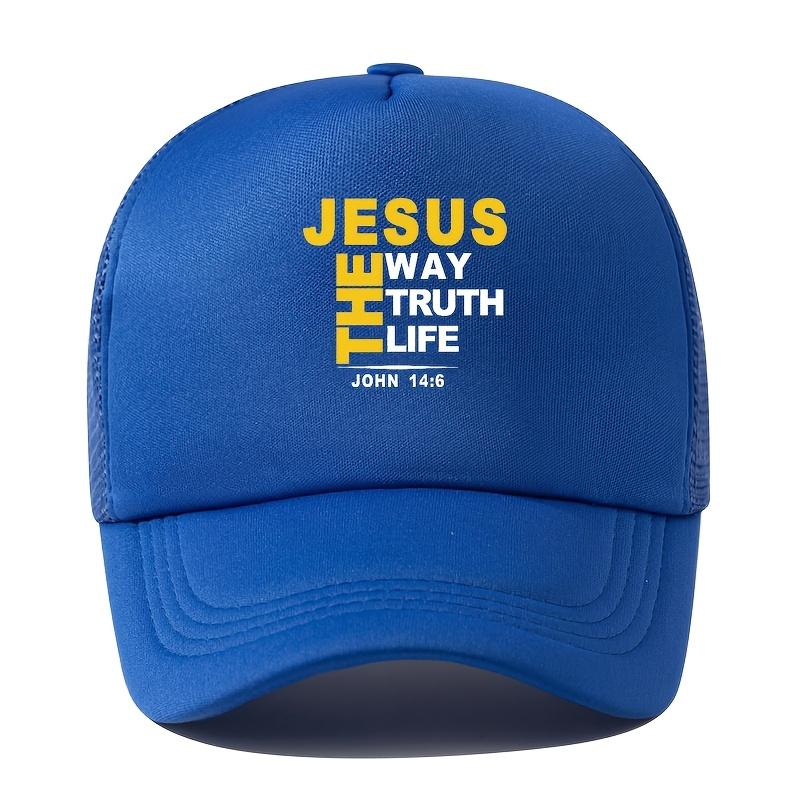 THE WAY TRUTH LIFE Baseball Cap Unisex Summer Outdoor Mesh Breathable Curved Brim Hat Trucker Baseball Cap Holiday Party Casu