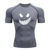 Men's Compression Athletic T-Shirt, Halloween Creepy Grinnin