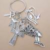 Portachiavi a Tema Egizio Vintage - Fascino Ankh, Occhio di Horus e Faraone per Auto e Zaino, Ottimo Regalo per gli Amanti della Storia