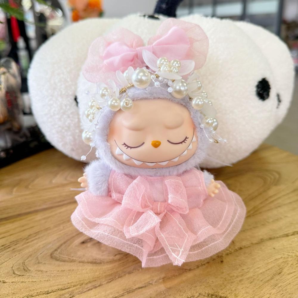 

Бантик Сидящий Лабубу Время Ткань Цветочный Стиль 17см Плюшевые Куклы Одежда Детский Подарок Style 8