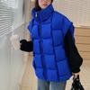 Fashion Women's  Winter Cap Sleeve Warm Solid Color Zipper Padded Vest