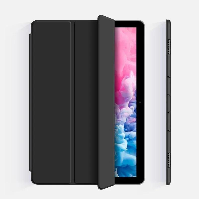 Voor Samsung Galaxy Tab A8 TPU Drievoudige Magnetische Tablethoes Funda voor Samsung Tab A8 10.5 SM-X200/SM-X205 Beschermhoes Tab A8 10.5in zwart