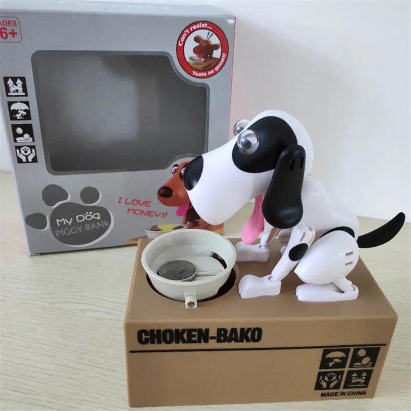 Funny Electric Piggy Bank That Steals Money Choking Dog
