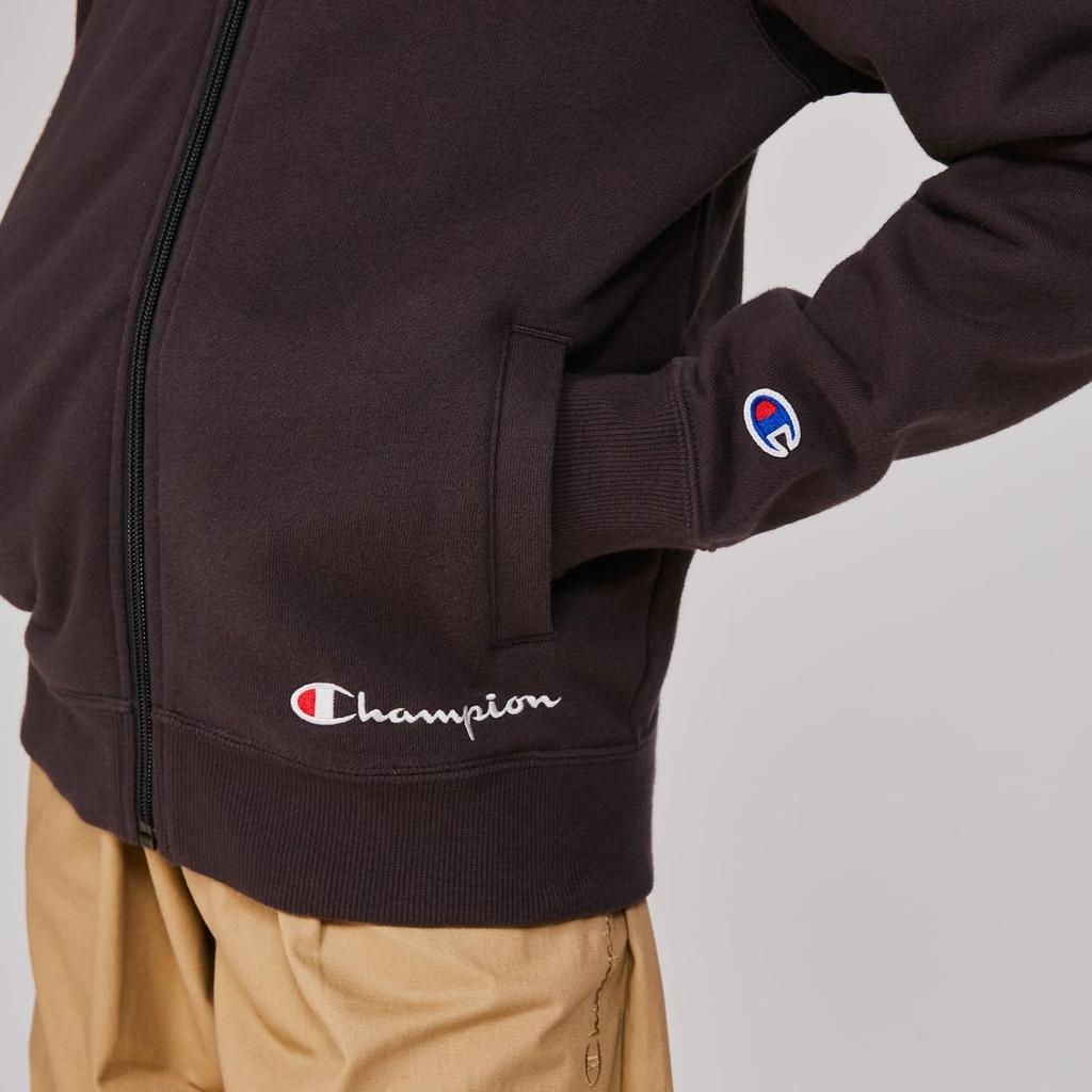 Champion Long Sleeve Cotton Fleece Zip Hooded Sweatshirt with Script Basic Design Kids' 100% Logo, (CK-A102-055-140)